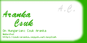 aranka csuk business card